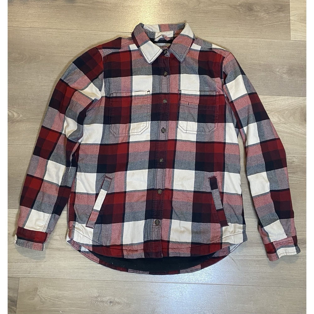 Carhartt Plaid Flannel Fleece Lined Shacket Long Sleeve Button Shirt S (4/6) - Picture 2 of 13